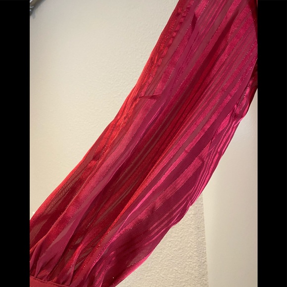 Ricarica beautiful flowy chiffon long red maternity dress size 1X.  NWOT. ❤️ - Picture 10 of 13